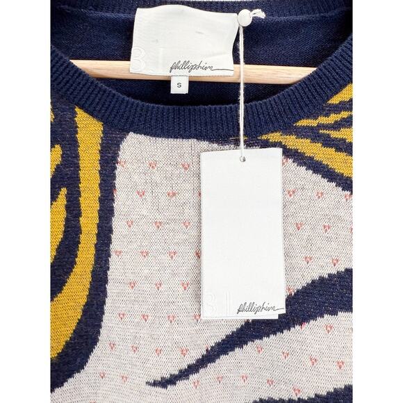 3.1 Phillip Lim Roy Litchenstein Breakup Graphic Merino Wool Sweater S $595 Gift - Picture 2 of 10